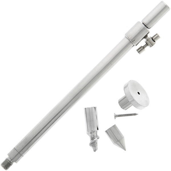 NGT Stainless Steel Bank Stick with Thread 20-30cm for Adaptable & Stylez System
